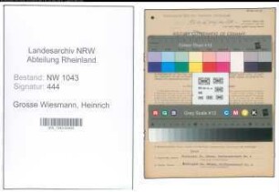 Entnazifizierung Heinrich Grosse Wiesmann , geb. 13.08.1874 (Landwirt)
