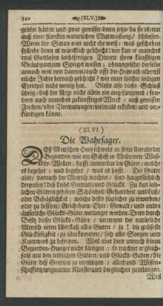(XLVI.) Die Wahrsager.