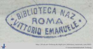 [Provenienz]: Biblioteca Nazionale Centrale di Roma