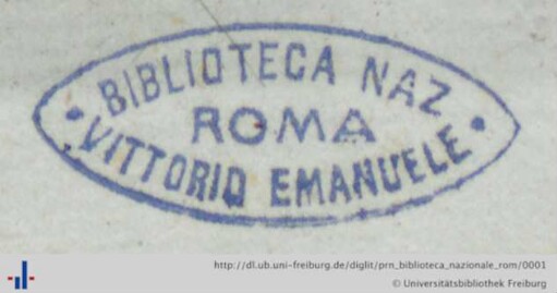 [Provenienz]: Biblioteca Nazionale Centrale di Roma