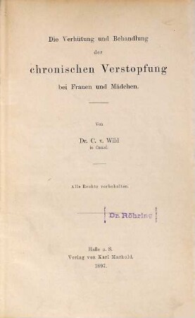 Die Verhütung und Behandlung der chronischen Verstopfung bei Frauen und Mädchen