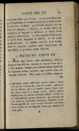 Sectio XV. - Sectio XXIII.