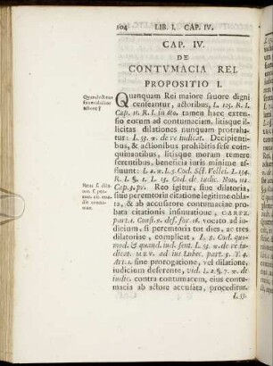 Cap. IV. De Contumacia Rei.