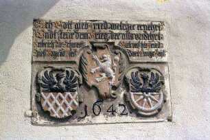 Marktredwitz: Wappen am Rathaus