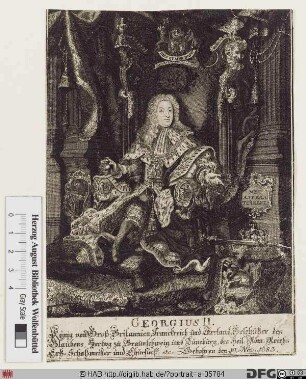 Bildnis Georg II. (August), König von Großbritannien u. Irland, Kurfürst von Hannover (reg. 1727-60)