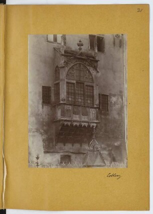Schöffenhaus, Koblenz: Ansicht Erker (aus: Skizzen- und Fotoalbum 11)