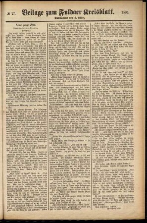 Zweite Ausgabe vom Samstag, den 04. März 1899.