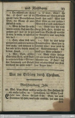Von der Erlösung durch Christum