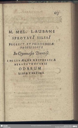 ... Odarum Liber Tertius
