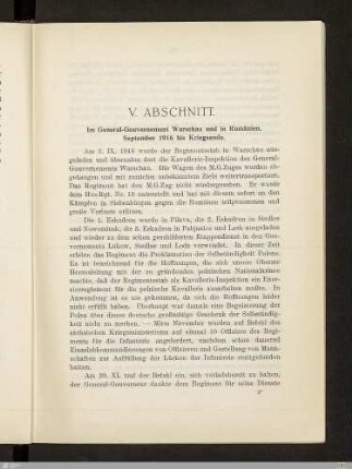 V. Im General-Gouvernement Warschau und in Rumänien