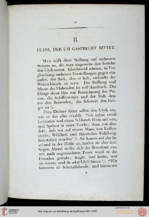 II. Ulyss, der um Gastrecht bittet