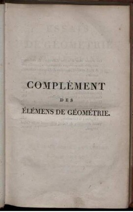 Essais de géométrie sur les plans et les surfaces courbes : Élémens de géométrie déscriptive