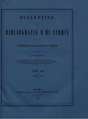 Tomo XIII. Marzo 1880.