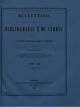 Tomo XIII. Marzo 1880.