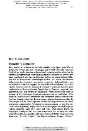 Franglais vs. Denglisch