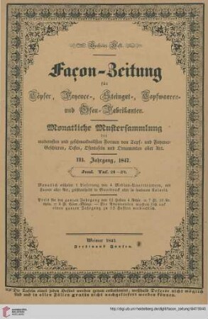 Sechstes Heft (Juni 1847)