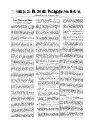 Unser Hamburger Atlas : 1. Beilage zu Nr. 38 der Pädagogischen Reform