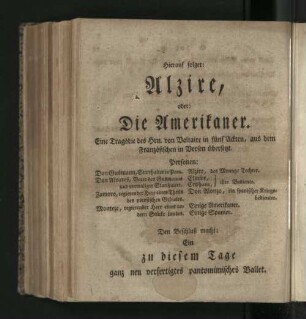 [Ankündigung des nächsten Schauspiels.]