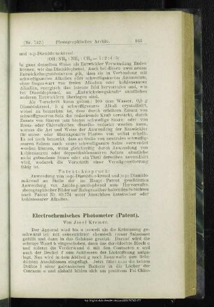 Electrochemisches Photometer (Patent)