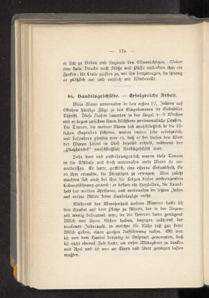 46. Handelsgeschäfte. - Erfolgreiche Arbeit.