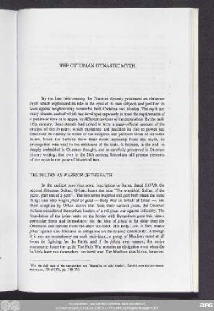 The Ottoman Dynastic Myth