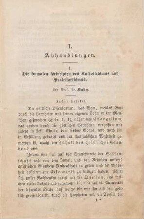 3-62 Die formalen Principien des Katholicismus und Protestantismus : erster Artikel