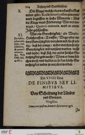 Der XVIII. Titul