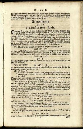 Anmerkungen über die Deductionem Juris.