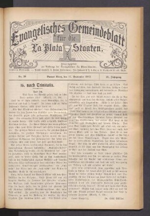 N°. 38. 15. September 1915