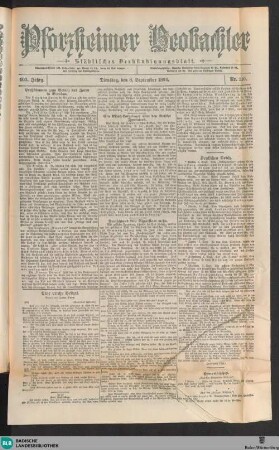 Pforzheimer Beobachter : städtisches Verkündigungsblatt