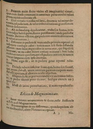 Ethicae de Magnanimitate.