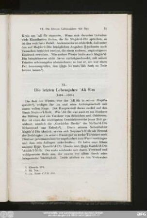 VI. Die letzten Lebensjahre 'Alī Šīrs (1494—1501)