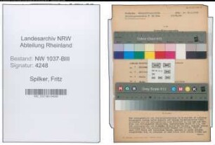 Entnazifizierung Fritz Spilker , geb. 08.07.1886 (Geschaeftsstellenleiter)