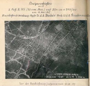 Foto des Geländes zwischen Angres und Liévin vor der Beschießung am 12.05.1917 (Luftbild)