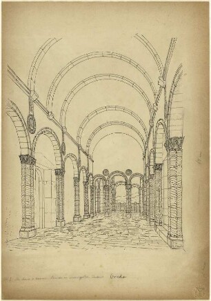 Sta. Maria de Naranco zu Oviedo, Inneres im ursprünglichen Zustand