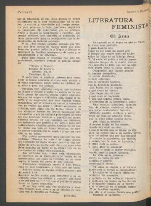 El ama : Literatura feminista