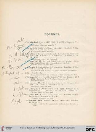 Porträts (Nr. 1719-2028)
