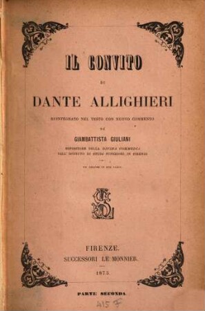 Il convito di Dante Allighieri, Parte seconda