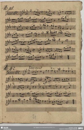 42. Anonymus, Gavottes, A-Dur