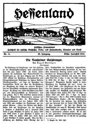 Nr.11, Erstes Juni-Heft 1914