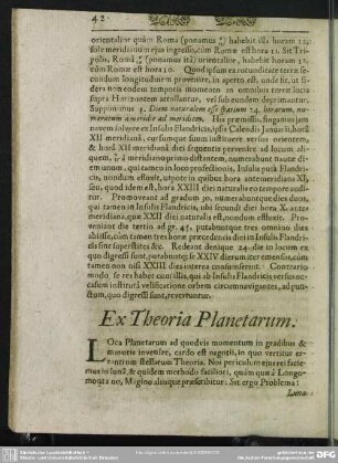 Ex Theoria Planetarum