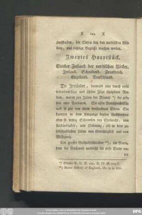 Zweytes Hauptstück. Elender Zustand der nordischen Völker. Irrland. Schottland. Frankreich. Engelland. Deutschland.