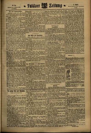 Zweite Ausgabe vom Dienstag, den 07. Februar 1911.