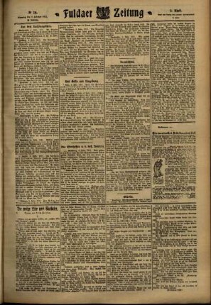 Zweite Ausgabe vom Dienstag, den 07. Februar 1911.