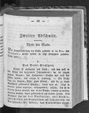 Zweiter Abschnitt. Theile der Stadt.