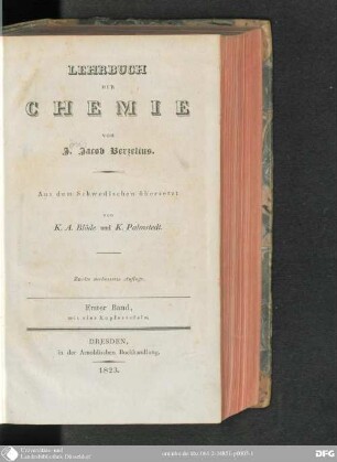 1 (1823): Lehrbuch der Chemie