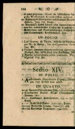 Sectio XIV.