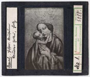 Basel, Historisches Museum: Madonna vom Diptychon mit Reliquienrahmen