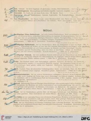 Möbel (Nr. 374-493)