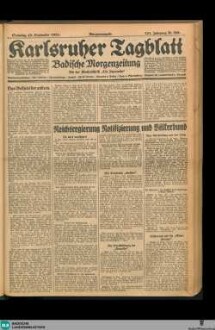 Karlsruher Tagblatt, Morgenausgabe